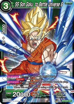 SS Son Goku, to Battle Universe 6 (BT16-051) [Realm of the Gods] Dragon Ball Super