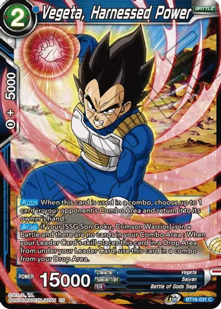 Vegeta, Harnessed Power (BT16-031) [Realm of the Gods] Dragon Ball Super