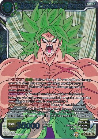 Broly, Explosive Wrath (P-106) [Promotion Cards] Dragon Ball Super