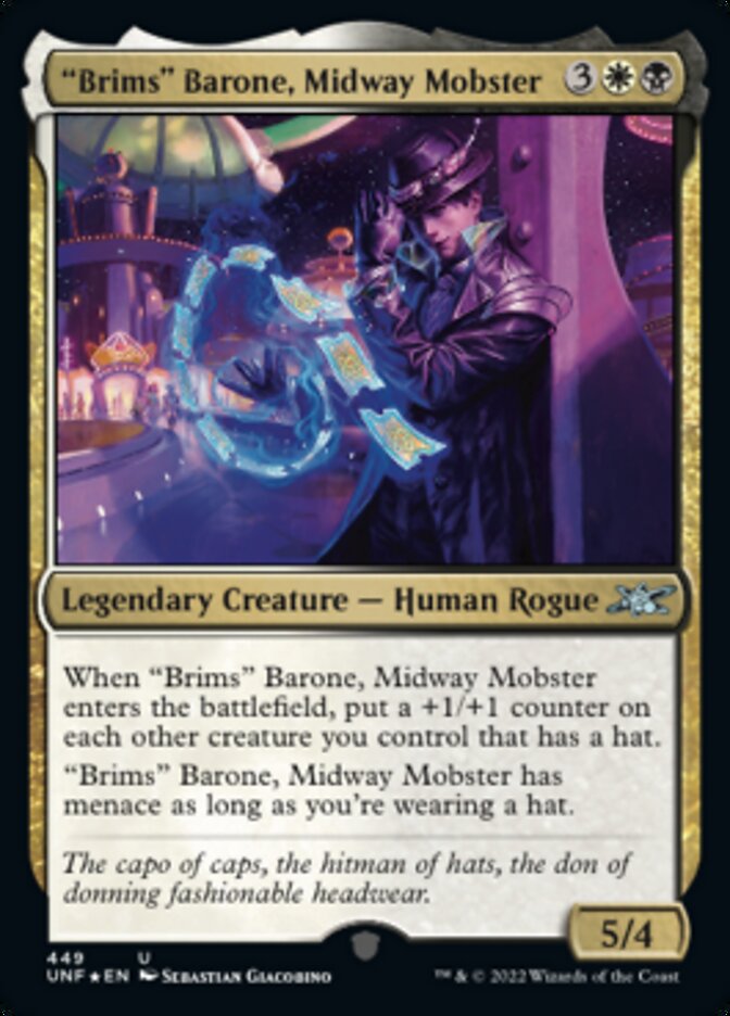 "Brims" Barone, Midway Mobster (Galaxy Foil) [Unfinity] Magic: The Gathering