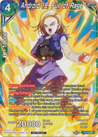 Android 18, Full of Rage (P-172) [Promotion Cards] Dragon Ball Super