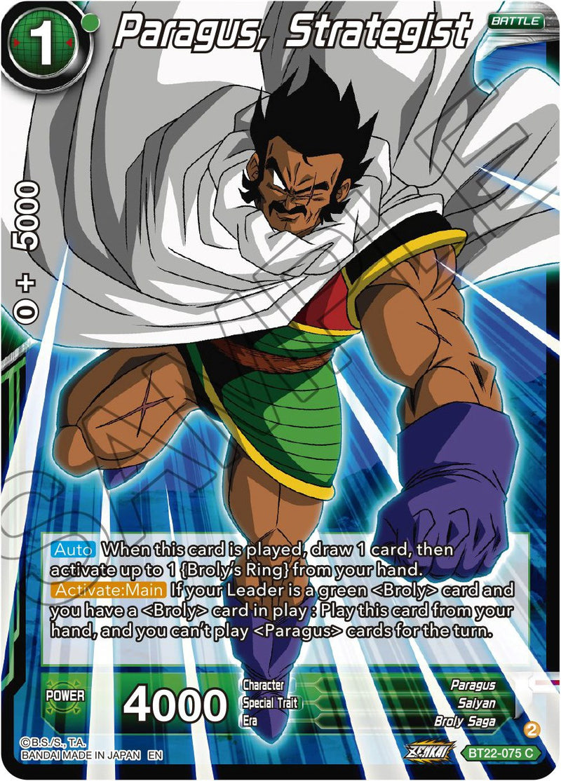 Paragus, Strategist (BT22-075) [Critical Blow] Dragon Ball Super