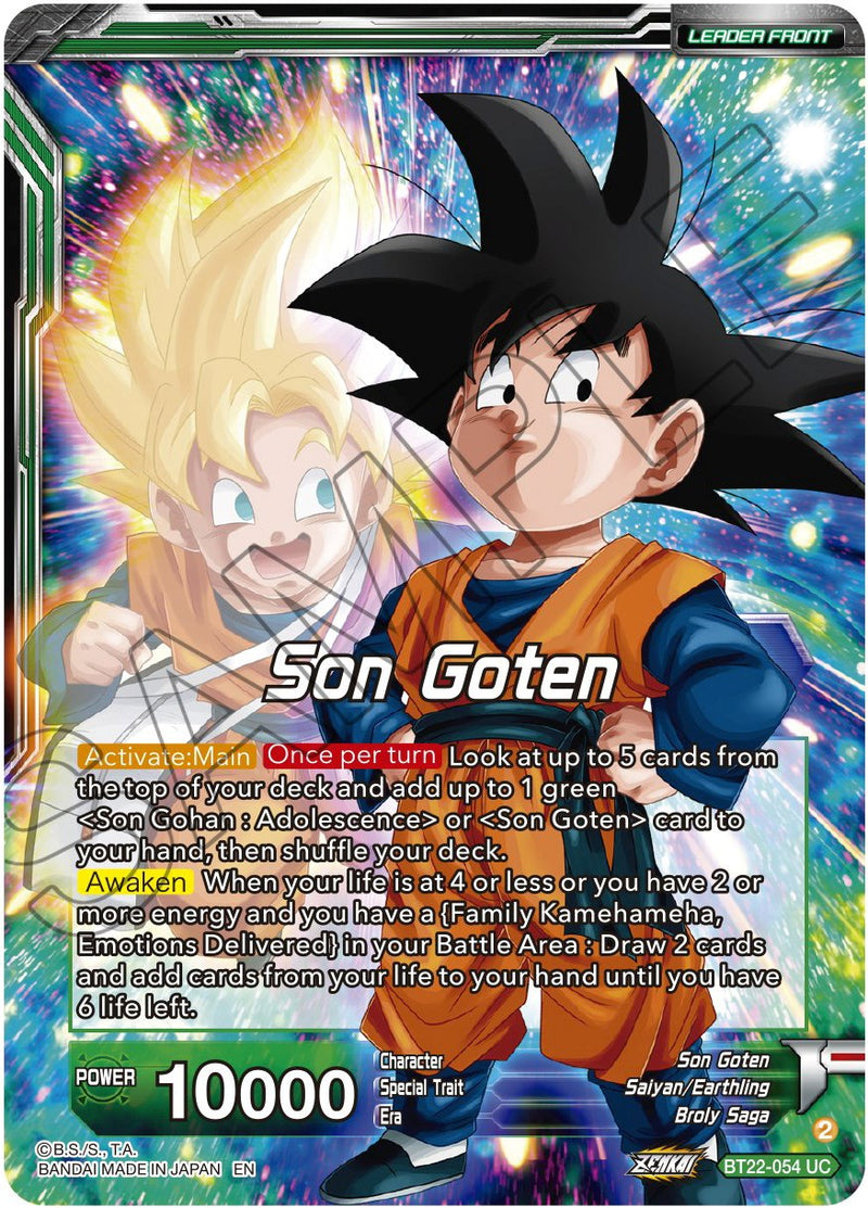 Son Goten // SS Son Gohan & SS Son Goten, Brothers (BT22-054) [Critical Blow] Dragon Ball Super