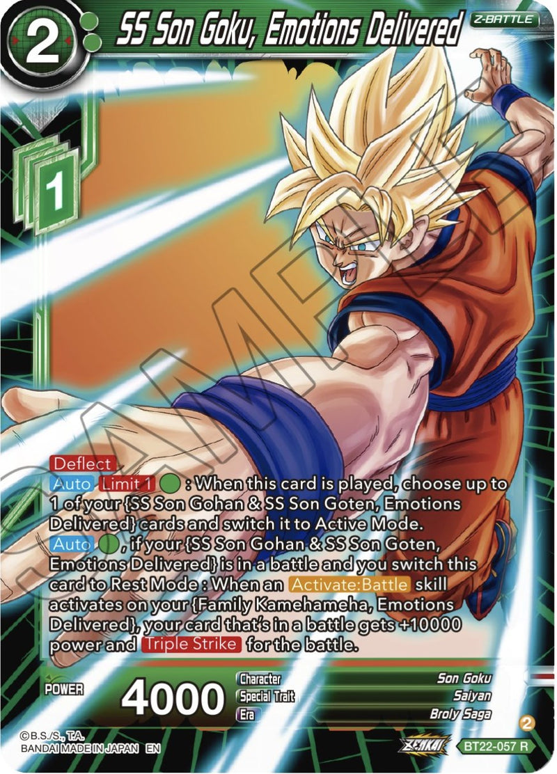 SS Son Goku, Emotions Delivered (BT22-057) [Critical Blow] Dragon Ball Super