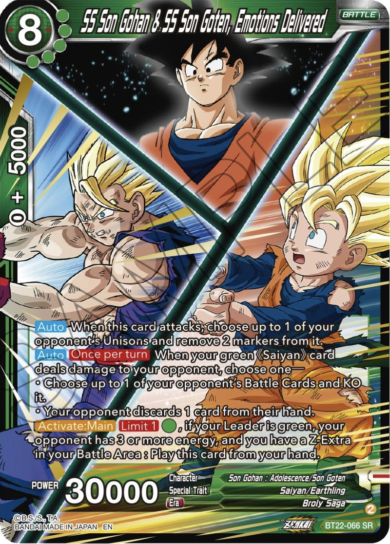 SS Son Gohan & SS Son Goten, Emotions Delivered (BT22-066) [Critical Blow] Dragon Ball Super