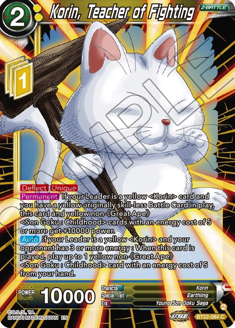 Korin, Teacher of Fighting (Bt22-084) [Critical Blow] Dragon Ball Super