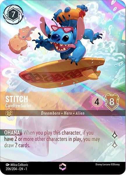 Stitch - Carefree Surfer (Enchanted) (206/204) [The First Chapter] Disney