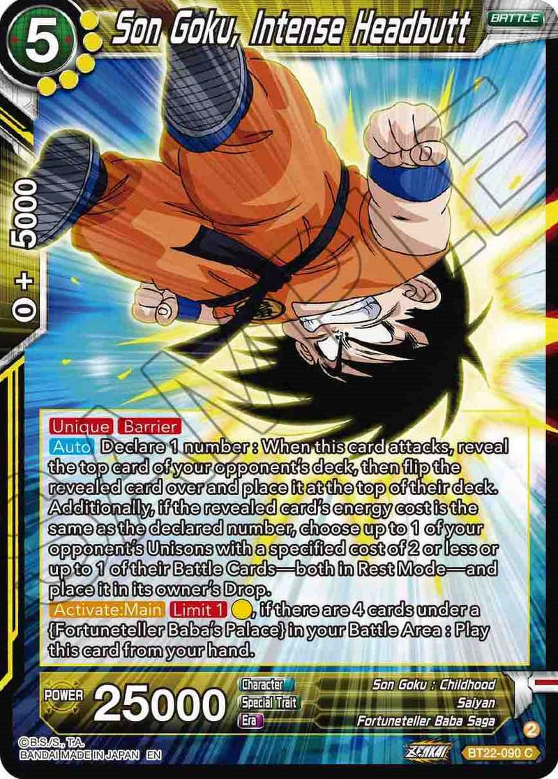 Son Goku, Intense Headbutt (BT22-090) [Critical Blow] Dragon Ball Super