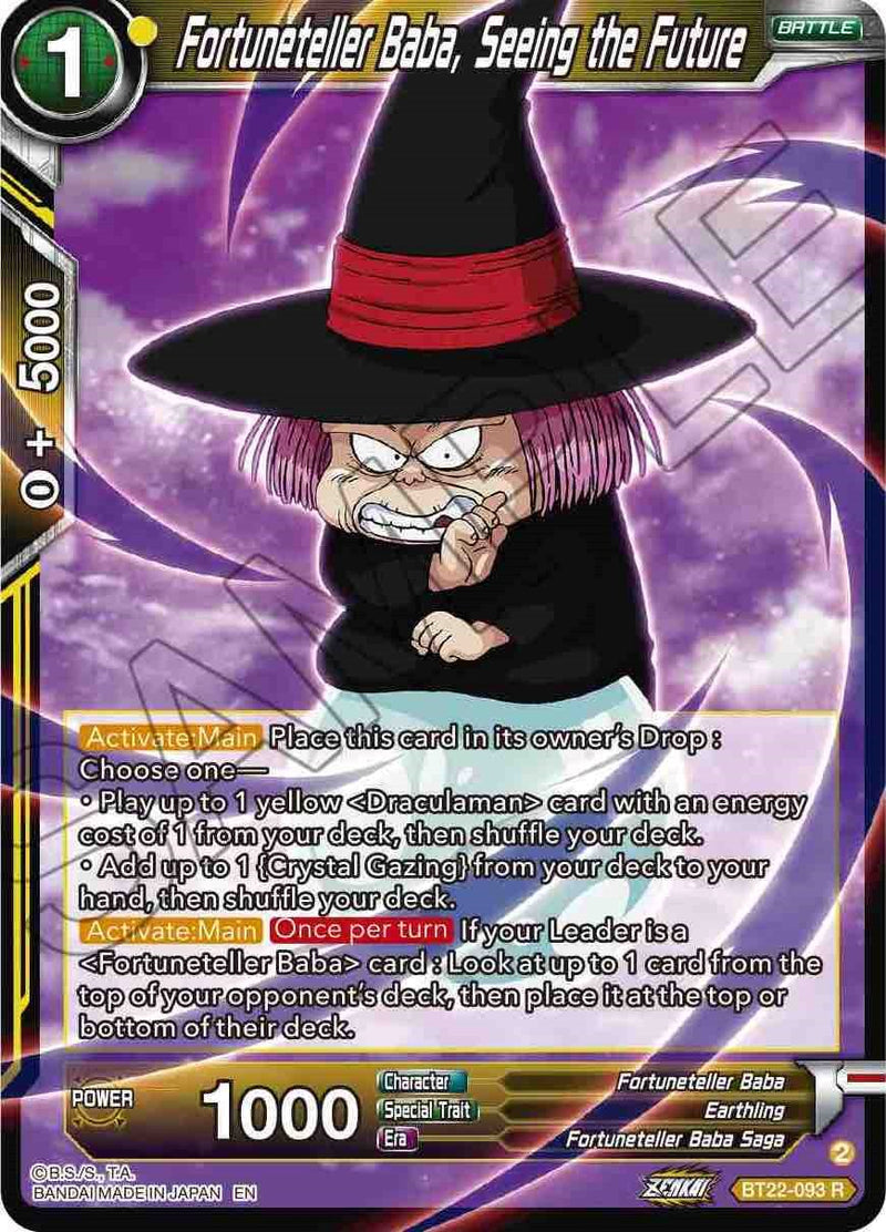 Fortuneteller Baba, Seeing the Future (BT22-093) [Critical Blow] Dragon Ball Super