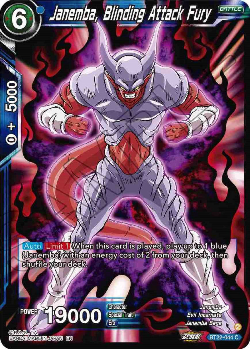 Janemba, Blinding Attack Fury (BT22-044) [Critical Blow] Dragon Ball Super