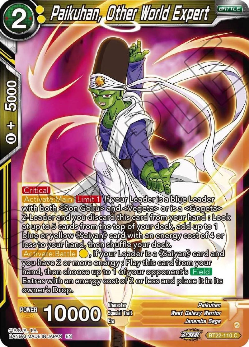 Pikuhan, Other World Expert (BT22-110) [Critical Blow] Dragon Ball Super