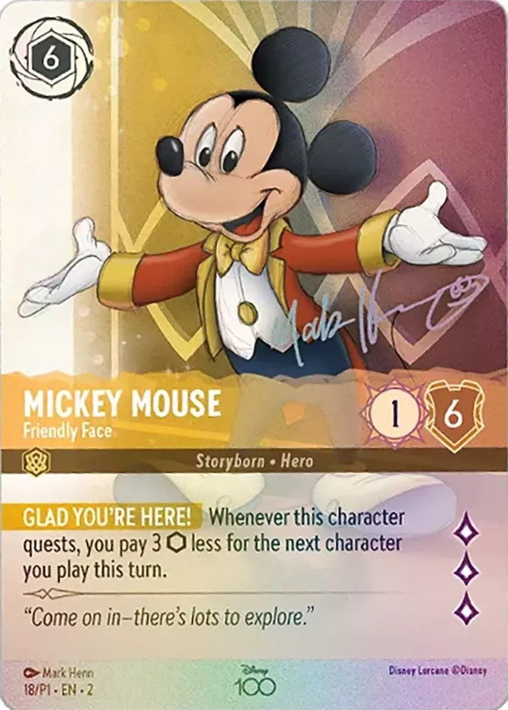 Mickey Mouse - Friendly Face (Alternate Art) (18) [Disney100 Promos] Disney