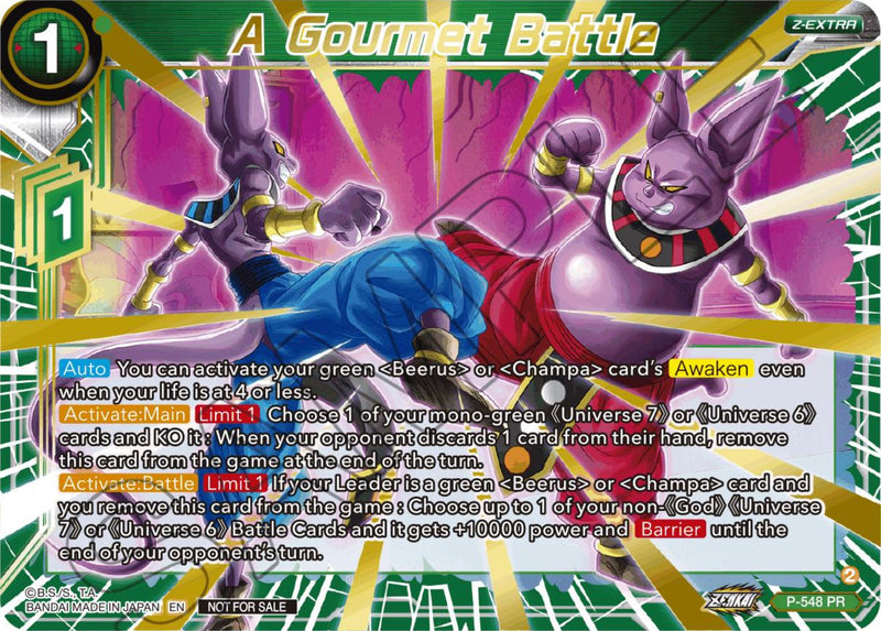 A Gourmet Battle (Championship Z Extra Card Pack 2023) (P-548) [Tournament Promotion Cards] Dragon Ball Super