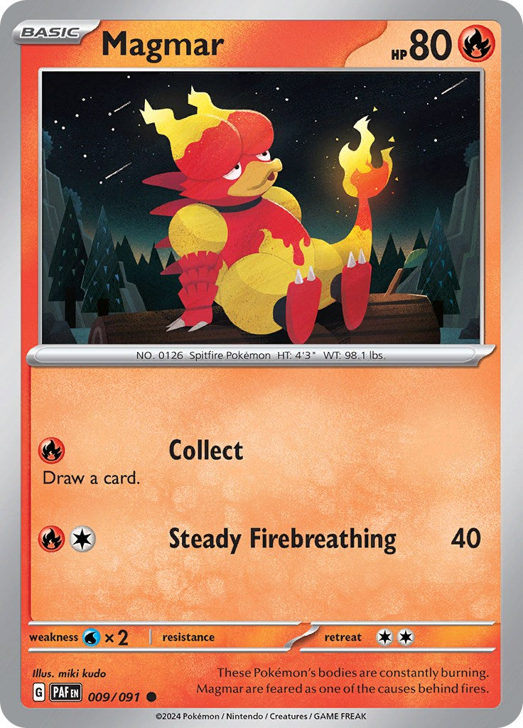 Magmar (009/091) [Scarlet & Violet: Paldean Fates] Pokémon