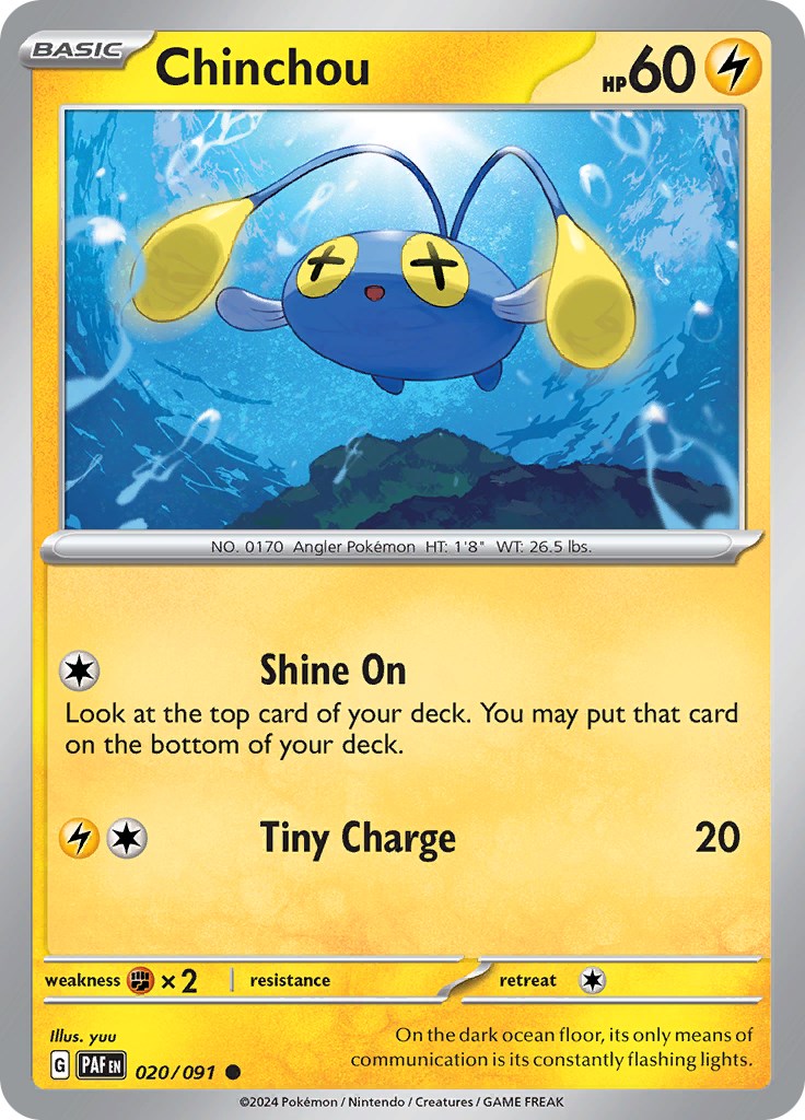 Chinchou (020/091) [Scarlet & Violet: Paldean Fates] Pokémon