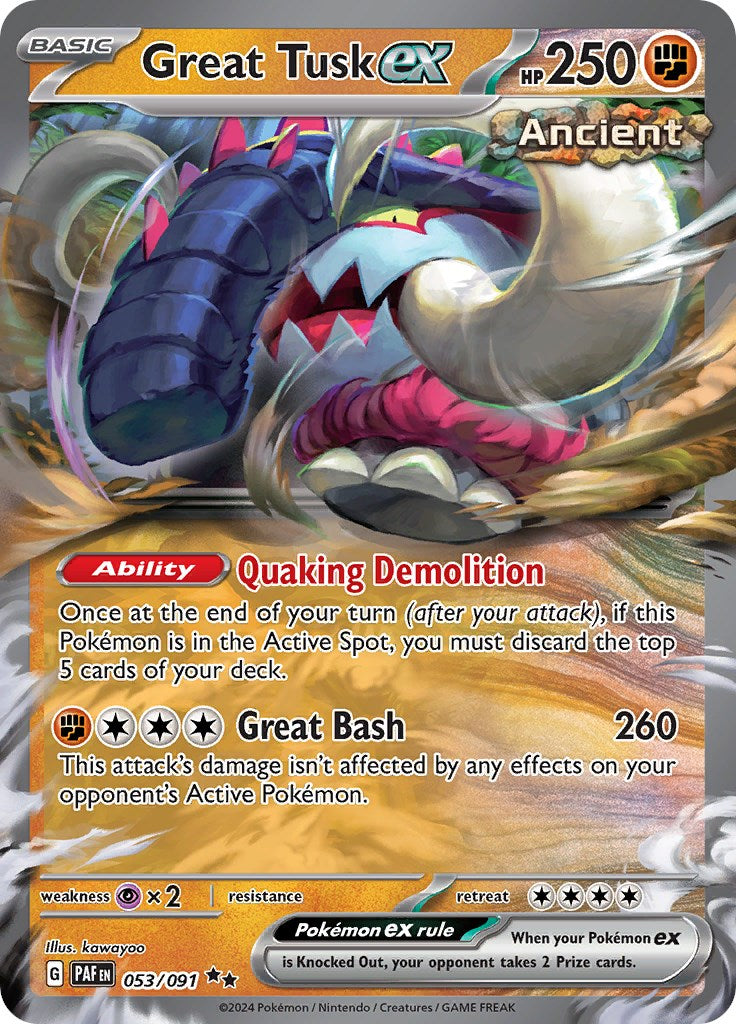 Great Tusk ex (053/091) [Scarlet & Violet: Paldean Fates] Pokémon
