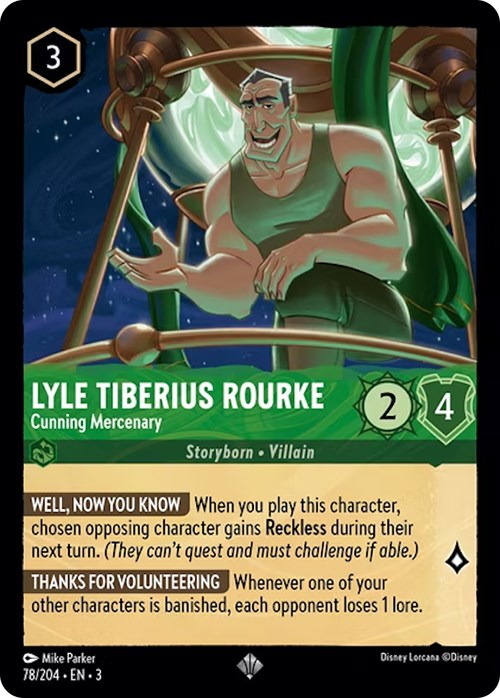Lyle Tiberius Rourke - Cunning Mercenary (78/204) [Into the Inklands] Disney