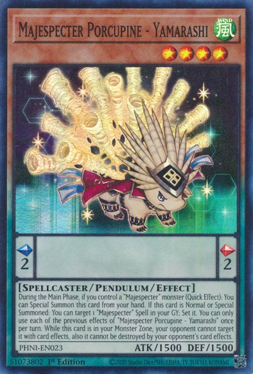 Majespecter Porcupine - Yamarashi [PHNI-EN023] Super Rare Yu-Gi-Oh!