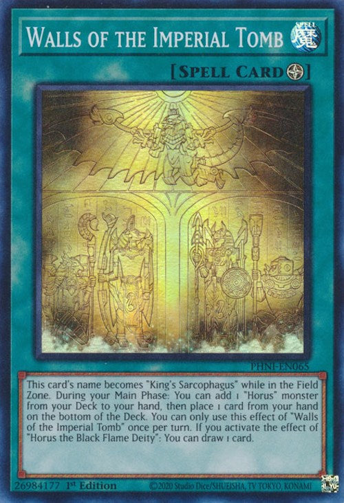 Walls of the Imperial Tomb [PHNI-EN065] Super Rare Yu-Gi-Oh!