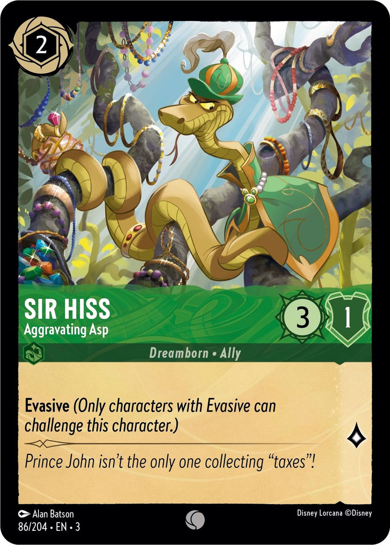 Sir Hiss - Aggravating Asp (86/204) [Into the Inklands] Disney
