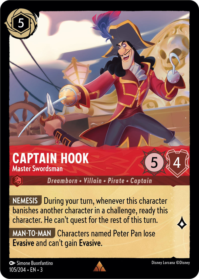 Captain Hook - Master Swordsman (105/204) [Into the Inklands] Disney