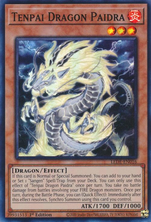 Tenpai Dragon Paidra [LEDE-EN016] Super Rare Yu-Gi-Oh!