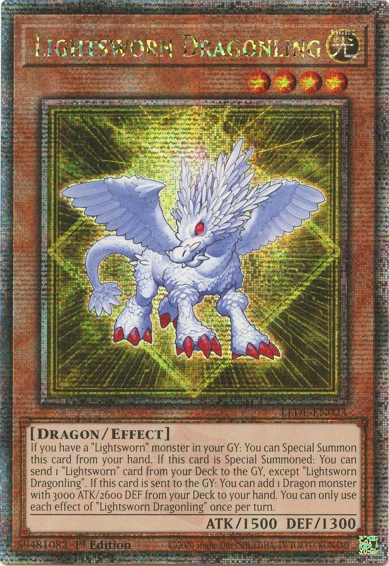 Lightsworn Dragonling (Quarter Century Secret Rare) [LEDE-EN023] Quarter Century Secret Rare Yu-Gi-Oh!