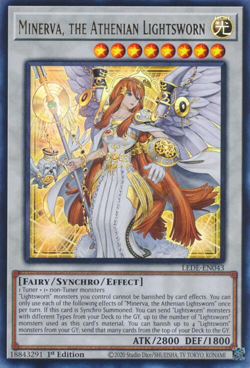 Minerva, the Athenian Lightsworn [LEDE-EN043] Ultra Rare Yu-Gi-Oh!