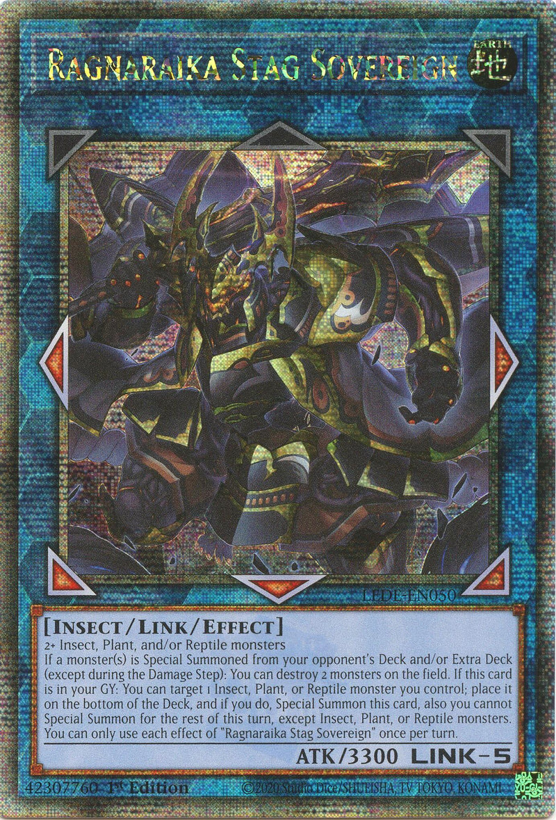 Ragnaraika Stag Sovereign (Quarter Century Secret Rare) [LEDE-EN050] Quarter Century Secret Rare Yu-Gi-Oh!