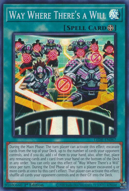 Way Where There's a Will [LEDE-EN067] Super Rare Yu-Gi-Oh!