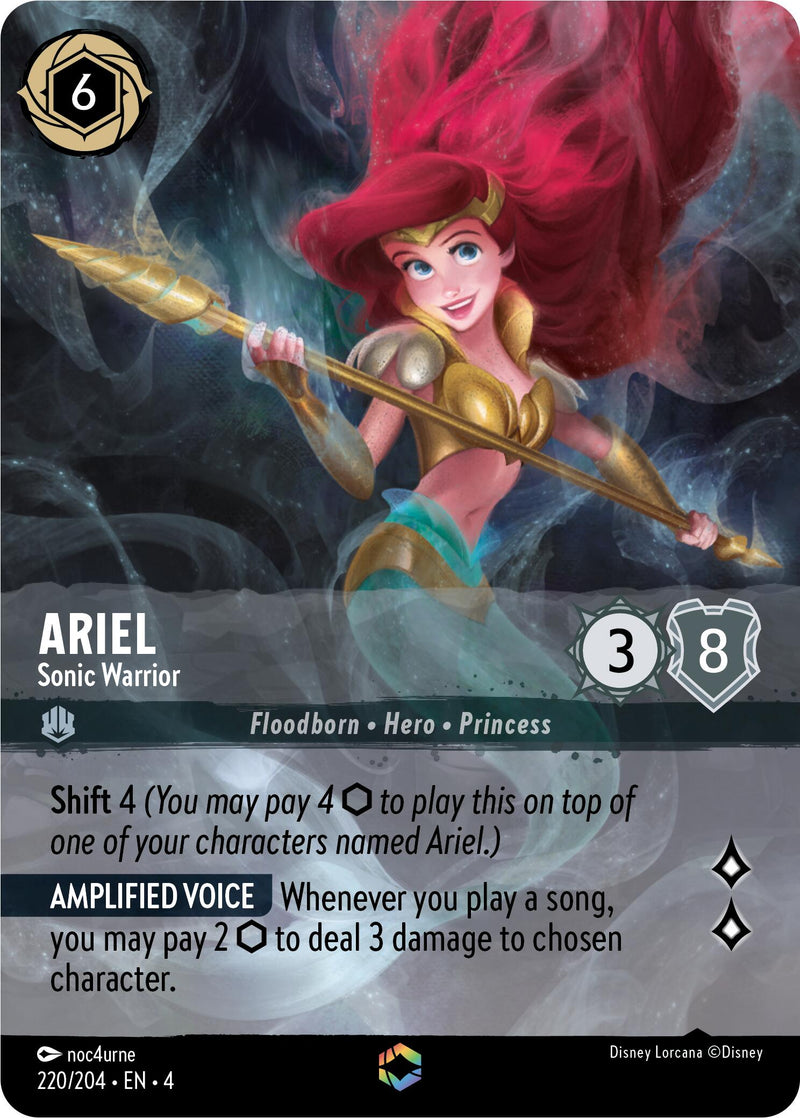 Ariel - Sonic Warrior (Enchanted) (220/204) [Ursula's Return] Disney