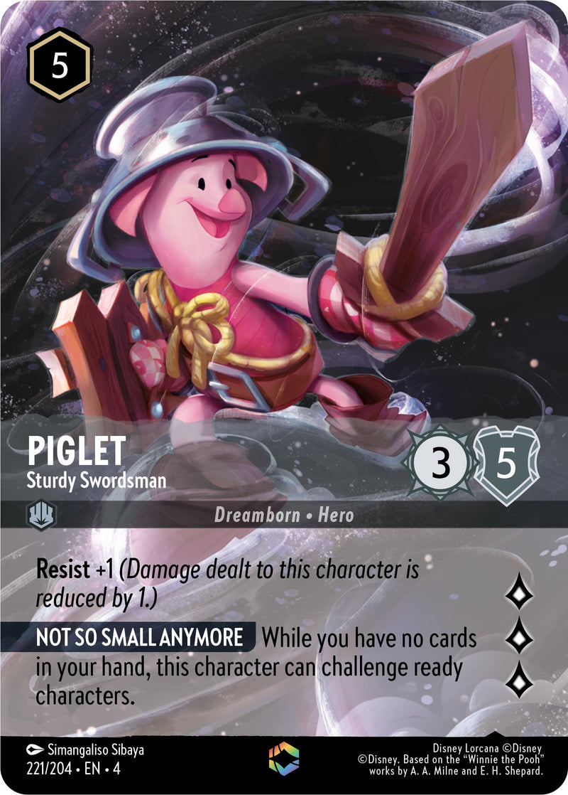 Piglet - Sturdy Swordsman (Enchanted) (221/204) [Ursula's Return] Disney