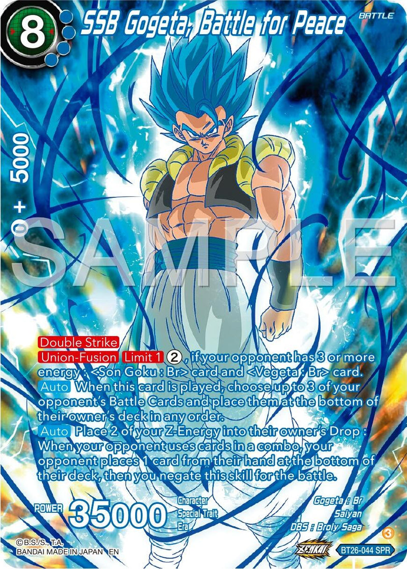 SSB Gogeta, Battle for Peace (SPR) (BT26-044) [Ultimate Advent]