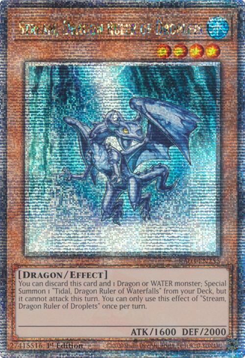 Stream, Dragon Ruler of Droplets (Quarter Century Secret Rare) [RA03-EN255] Quarter Century Secret Rare