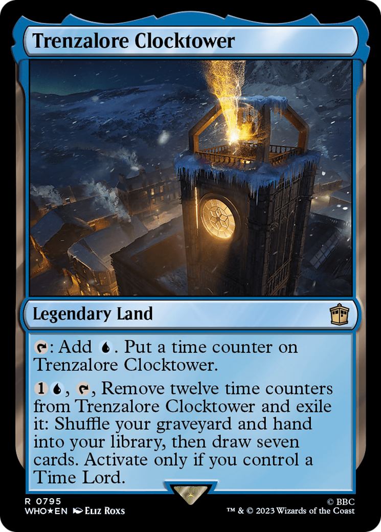 Trenzalore Clocktower (Surge Foil) [Doctor Who] Magic: The Gathering