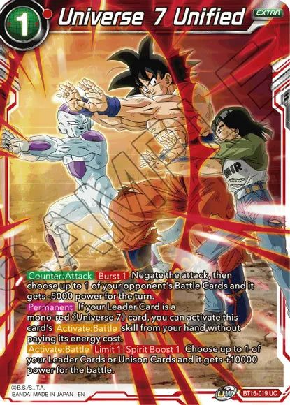 Universe 7 Unified (BT16-019) [Realm of the Gods] Dragon Ball Super