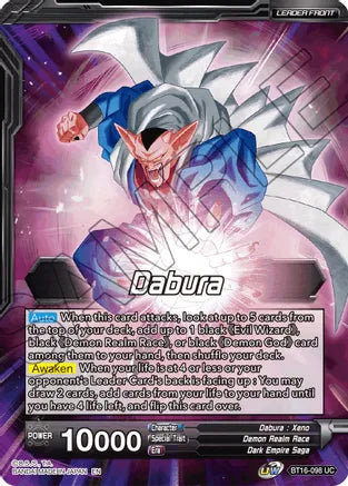 Dabura // Demon God Dabura, Diabolical Awakening (BT16-098) [Realm of the Gods] Dragon Ball Super