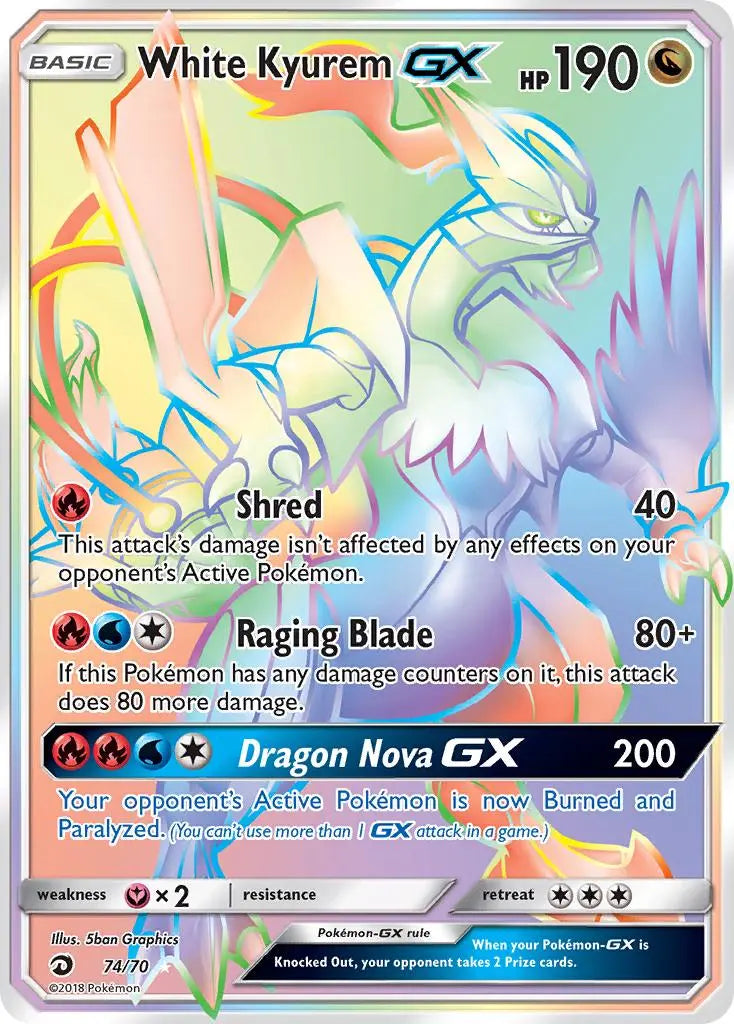 White Kyurem GX (74/70) [Sun & Moon: Dragon Majesty] Pokémon