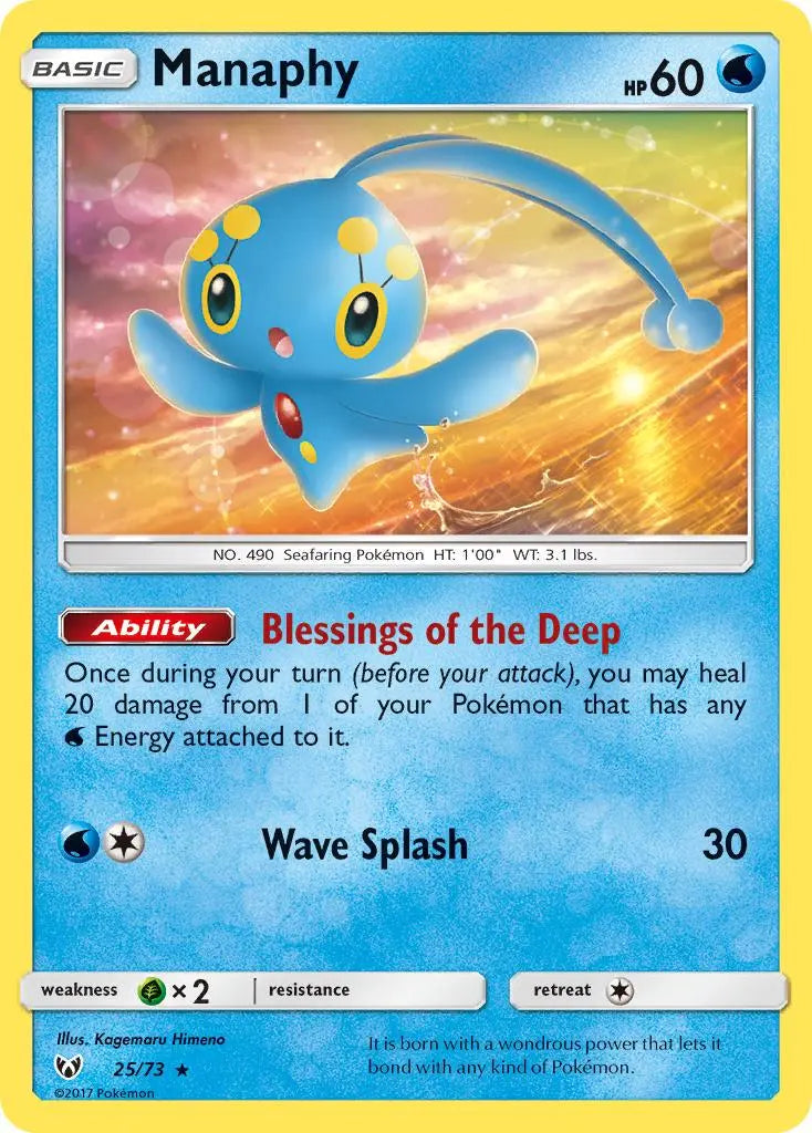 Manaphy (25/73) [Sun & Moon: Shining Legends] Pokémon