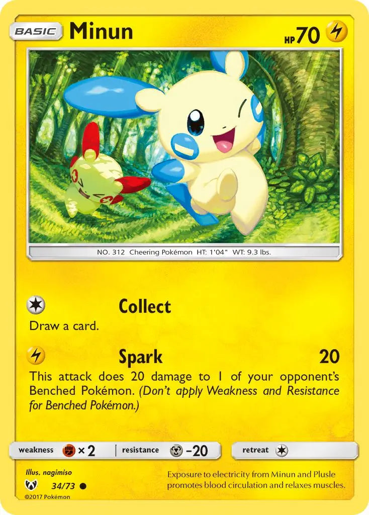Minun (34/73) [Sun & Moon: Shining Legends] Pokémon