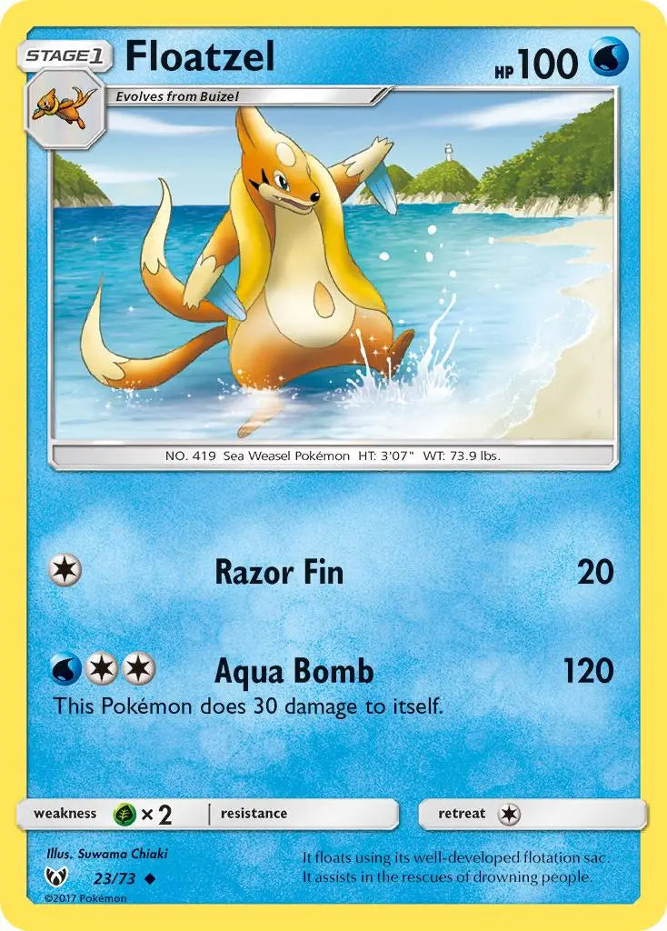 Floatzel (23/73) [Sun & Moon: Shining Legends] Pokémon