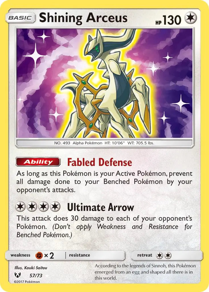 Shining Arceus (57/73) [Sun & Moon: Shining Legends] Pokémon