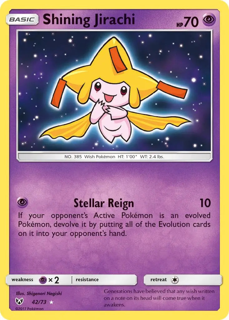 Shining Jirachi (42/73) [Sun & Moon: Shining Legends] Pokémon