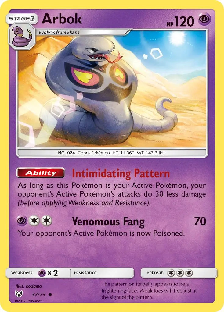 Arbok (37/73) [Sun & Moon: Shining Legends] Pokémon