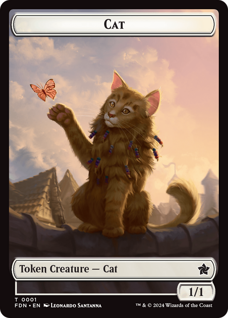 Cat (0001) // Cat (0002) Doubled-Sided Token [Foundations Tokens]