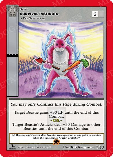 Survival Insitincts (Earth) [Cryptid Nation: Wilderness First Edition Release Event Deck] Metazoo