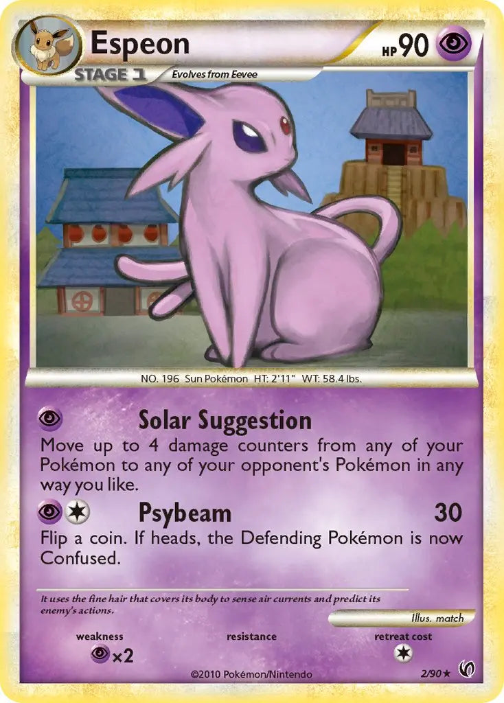 Espeon (2/90) (Theme Deck Exclusive) [HeartGold & SoulSilver: Undaunted] Pokémon