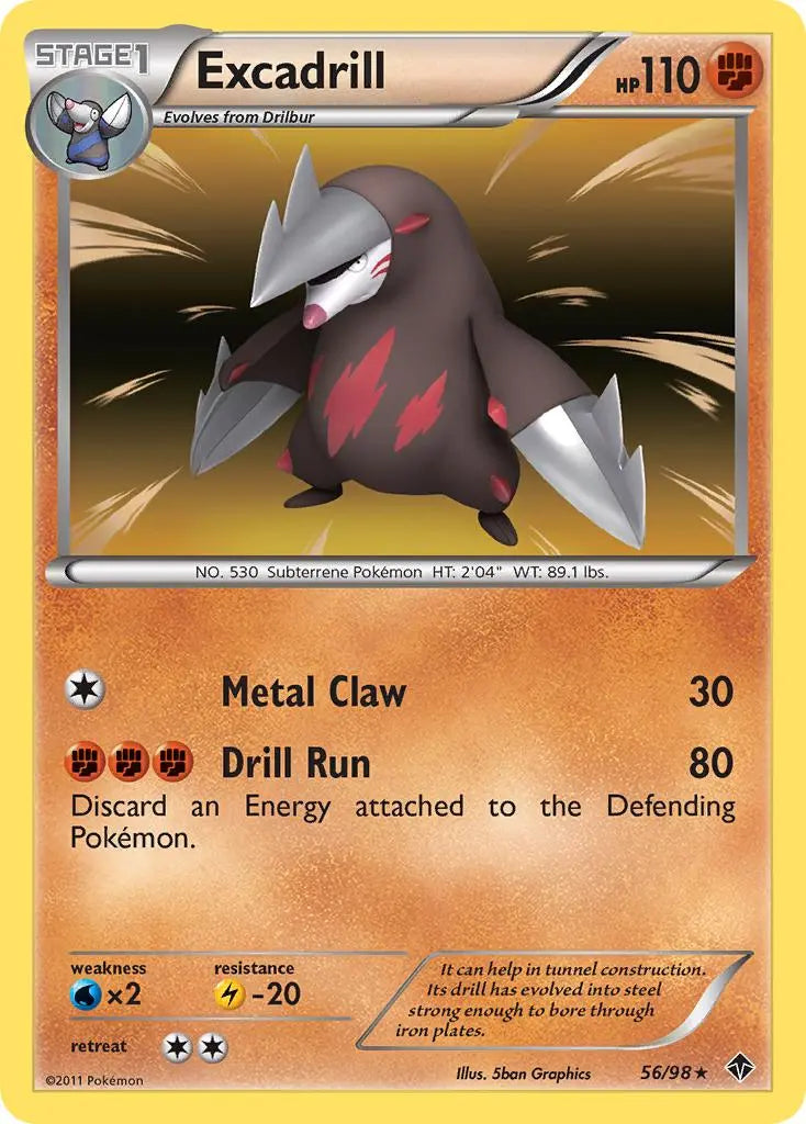 Excadrill (56/98) [Black & White: Emerging Powers] Pokémon