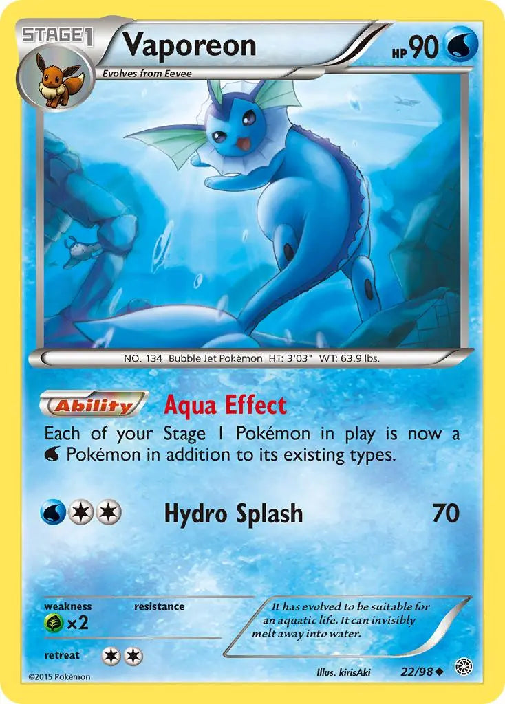 Vaporeon (22/98) [XY: Ancient Origins] Pokémon