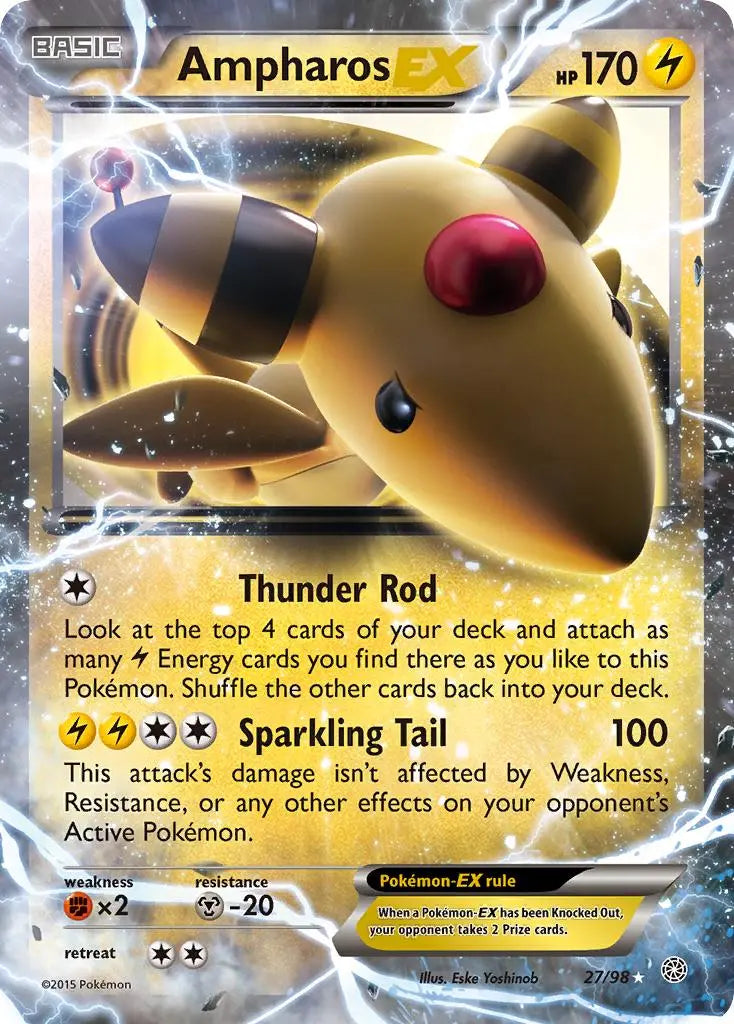 Ampharos EX (27/98) [XY: Ancient Origins] Pokémon